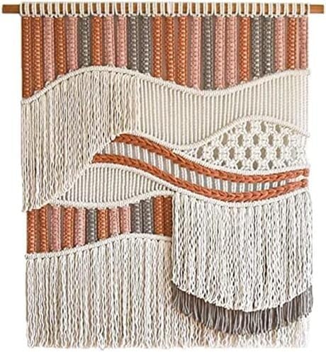 Blue Fringe Macrame Wall Hanging Tapestry