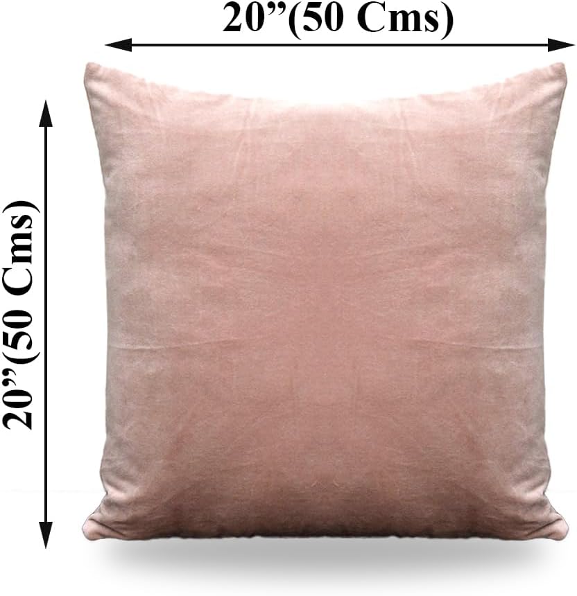 Blush Velvet Square Throw Pillow Covers 2 Pack