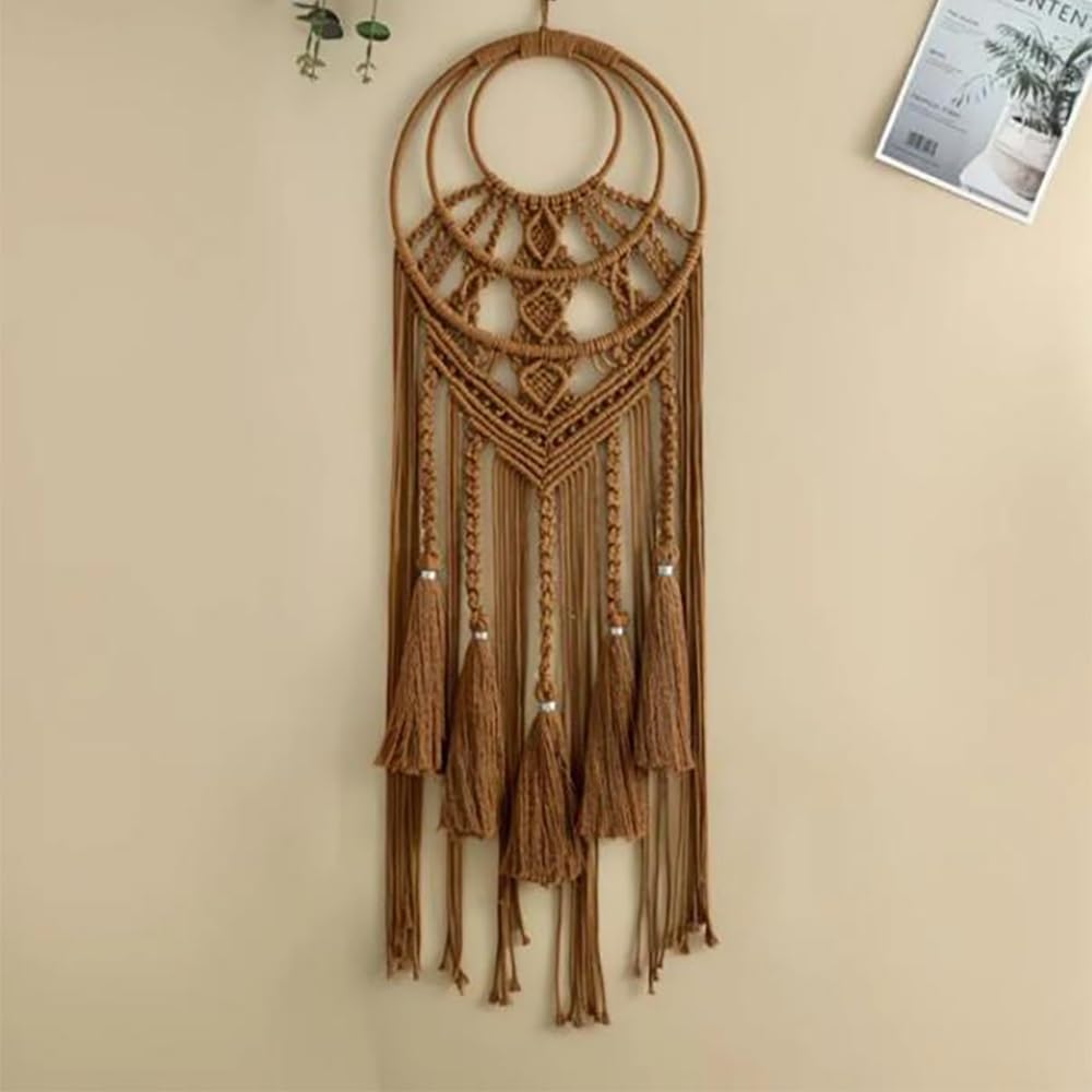 Neutral Tasseled Boho Macrame Wall Hanging