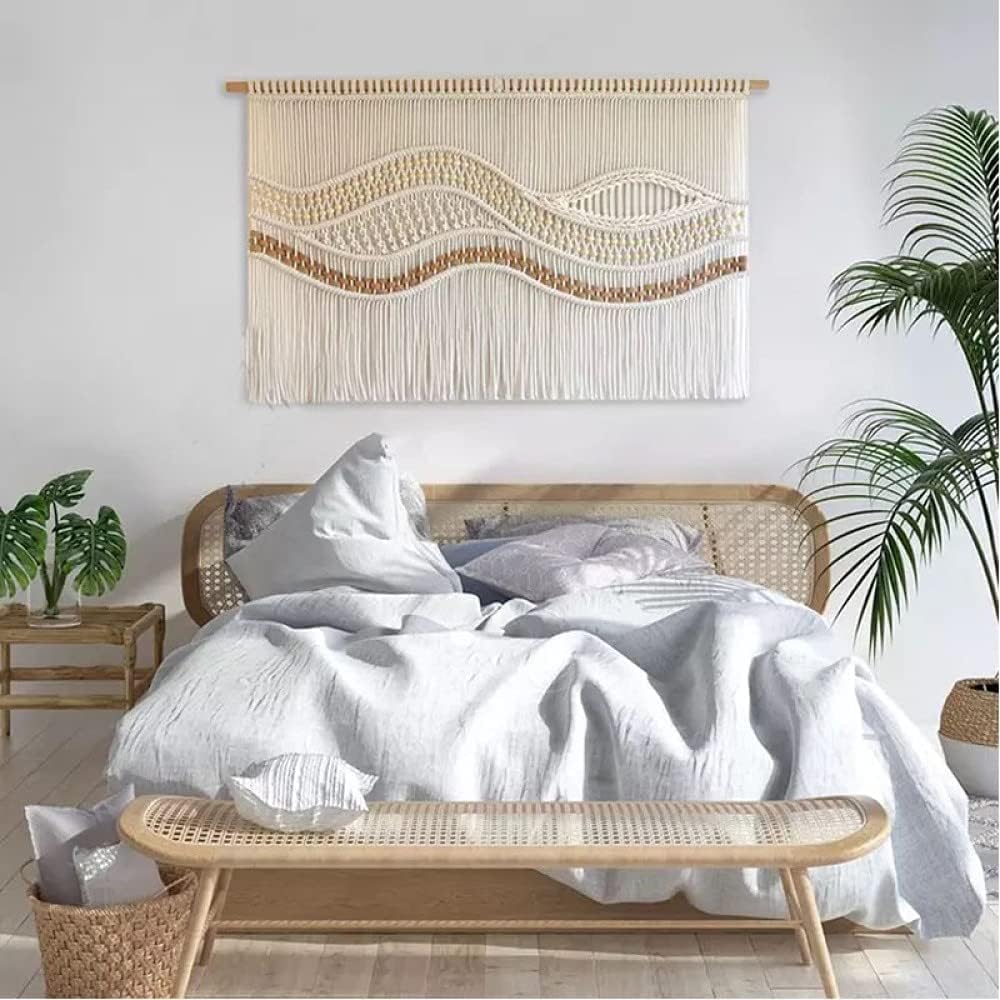Boho Tassel Knitted Macrame Wall Hanging