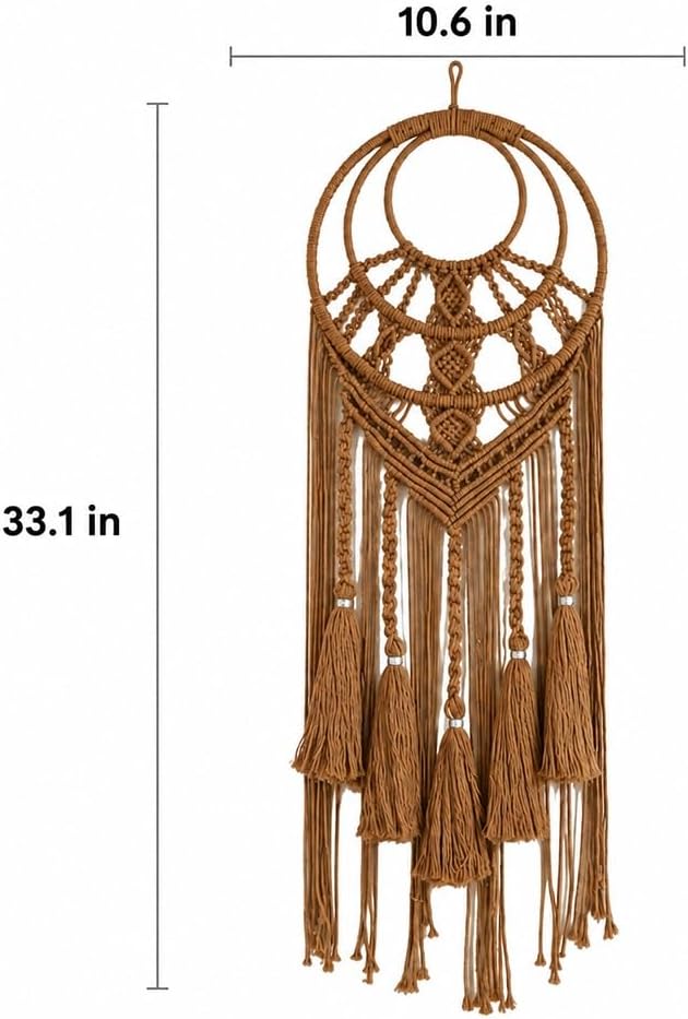 Neutral Tasseled Boho Macrame Wall Hanging
