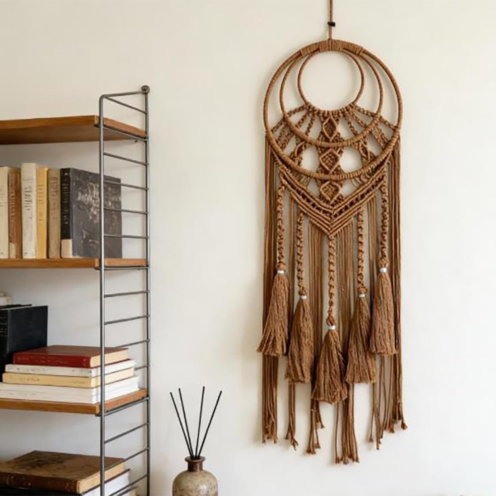 Neutral Tasseled Boho Macrame Wall Hanging