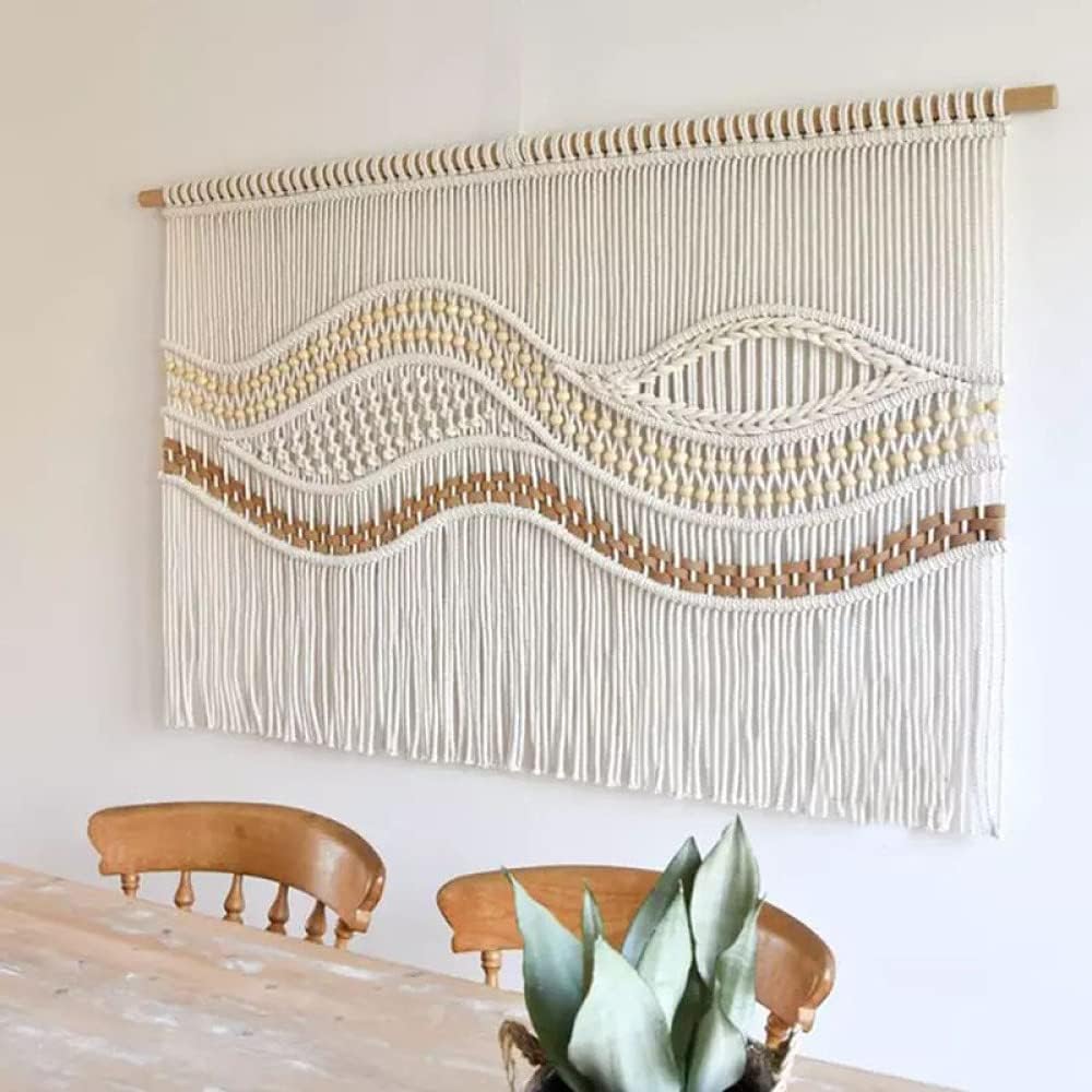 Boho Tassel Knitted Macrame Wall Hanging