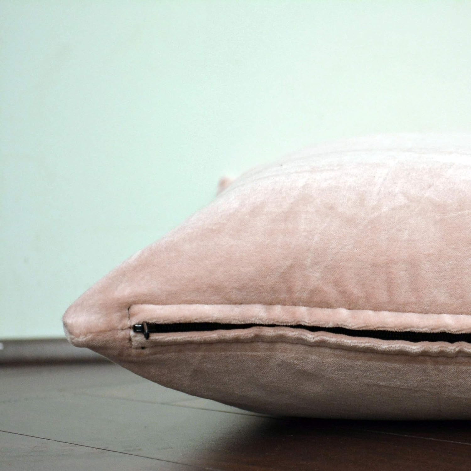 Blush Velvet Square Throw Pillow Covers 2 Pack