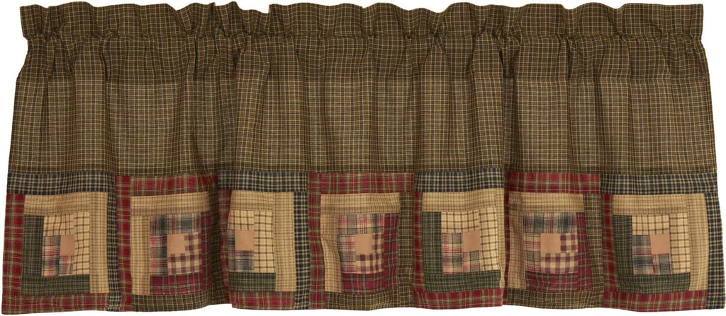 72" Green Plaid Kitchen Window Valance