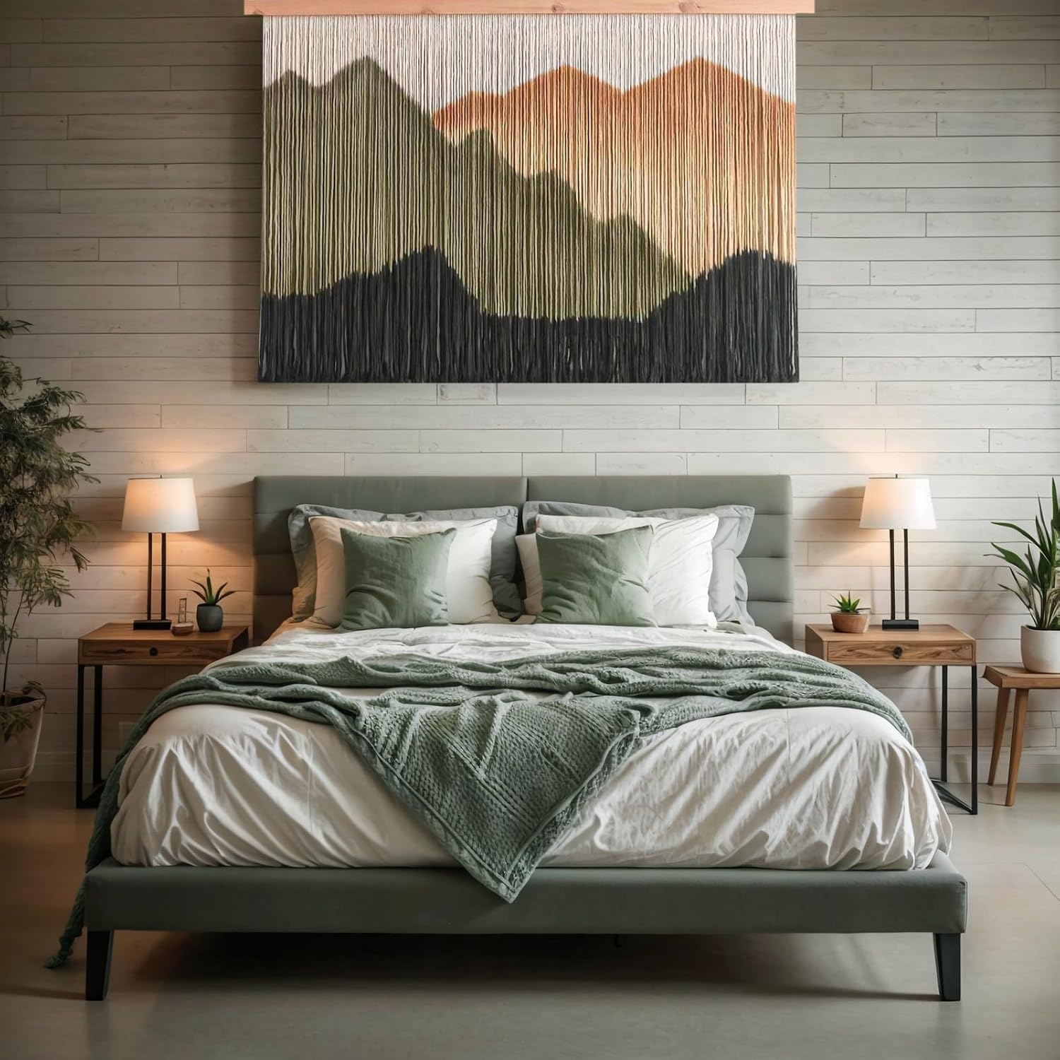Coffee Dip Dyed Large Macrame Wall Hanging Tapestry
