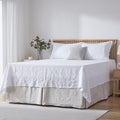 Basic Linen King Bed Skirt 18 Inch Drop