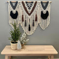 Orange Geometric Macrame Wall Hanging