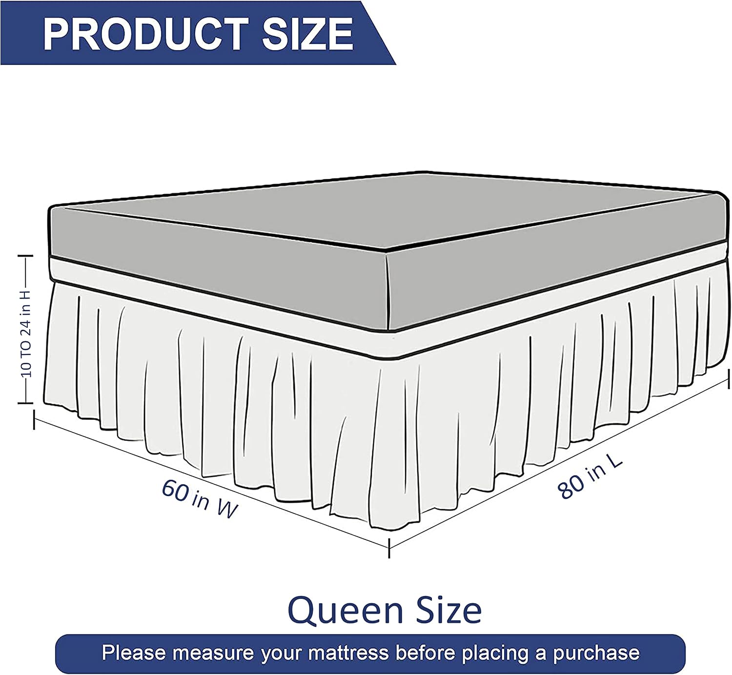 Plum Wrap Around Ruffled Queen Bed Skirt