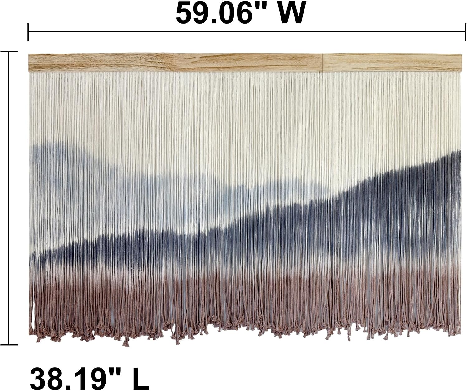 Dip Dye Extra Large Macrame Wall Hanging Tapestry
