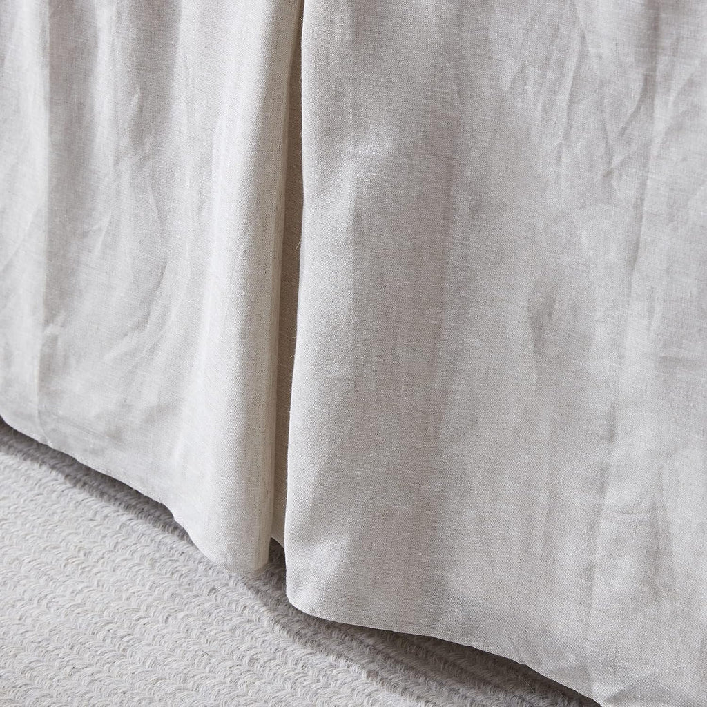 Basic Linen King Bed Skirt 18 Inch Drop