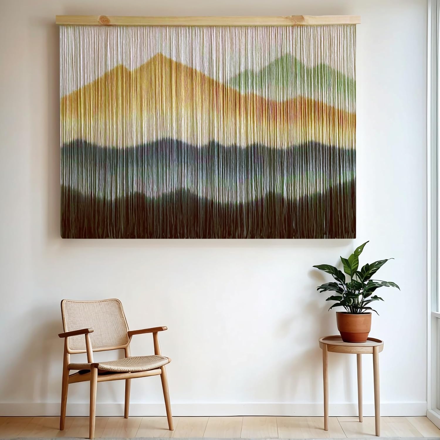 Coffee Dip Dyed Extra Large Macrame Wall Hanging