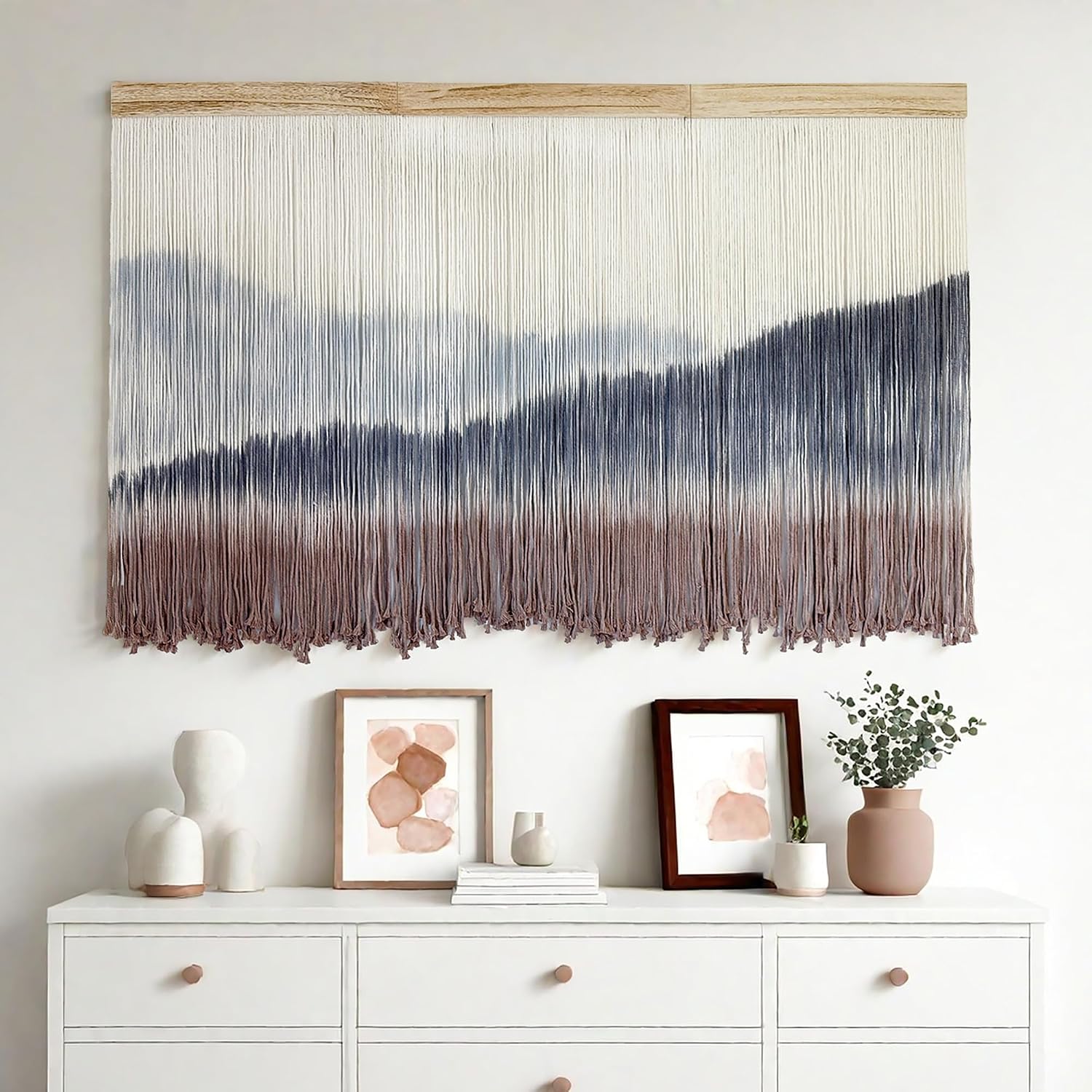 Dip Dye Extra Large Macrame Wall Hanging Tapestry