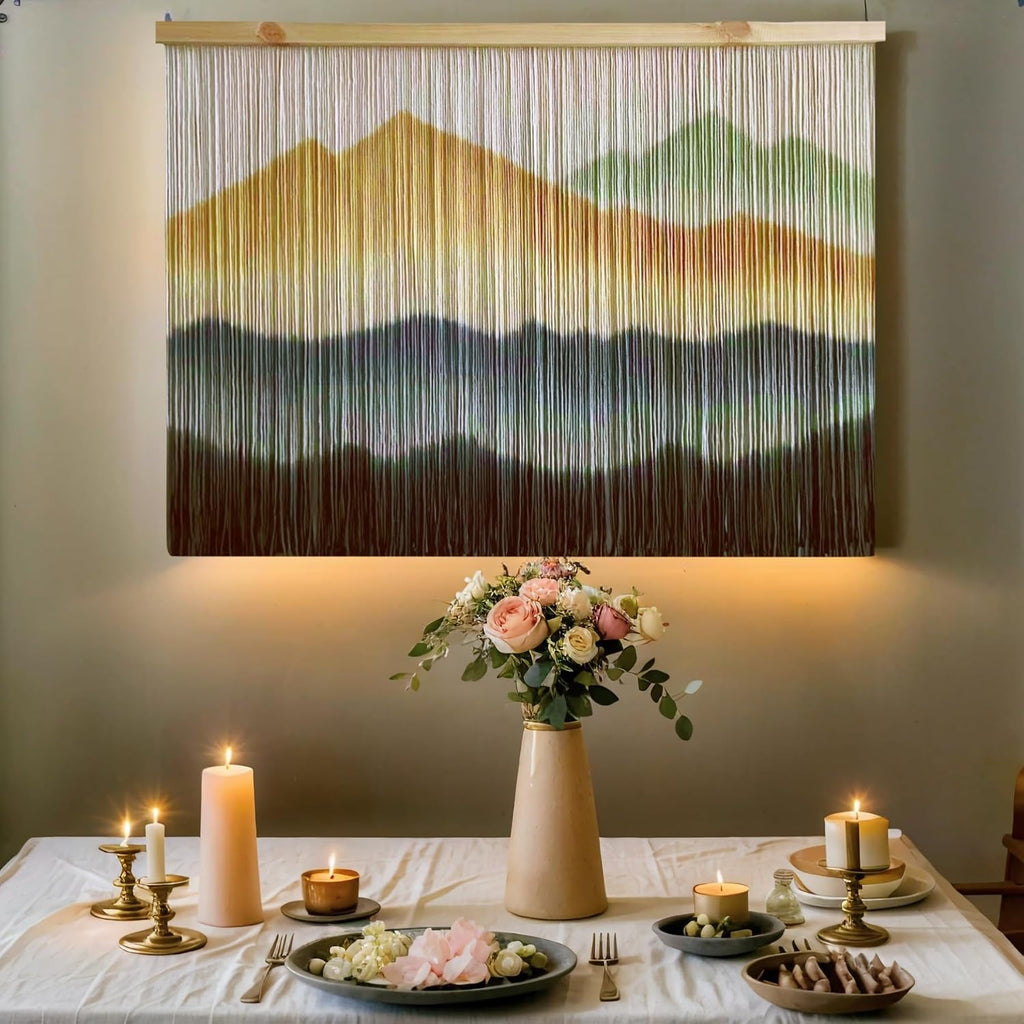 Coffee Dip Dyed Extra Large Macrame Wall Hanging
